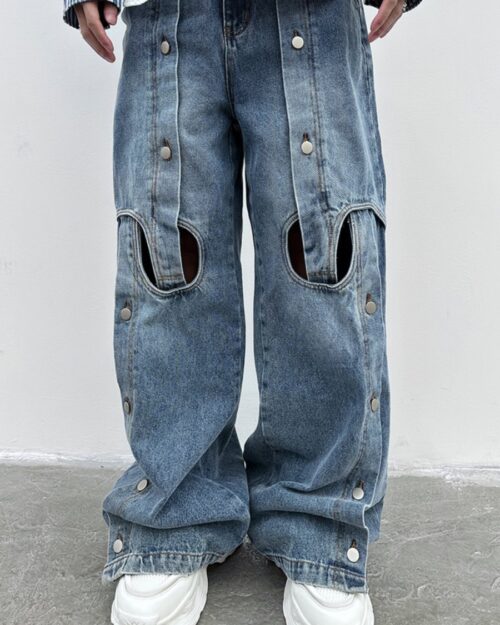 Straight Wide-Leg Jeans N