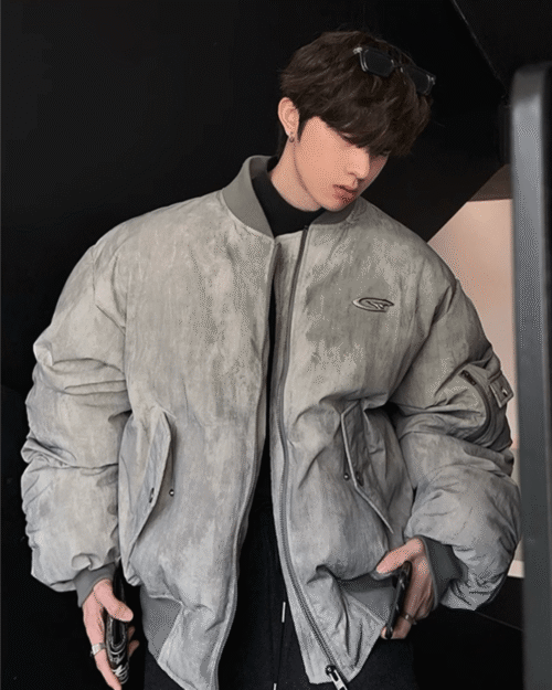 Pleated Design Sense Cotton Jacket