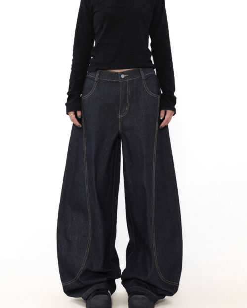 Wide Leg Straight Jeans