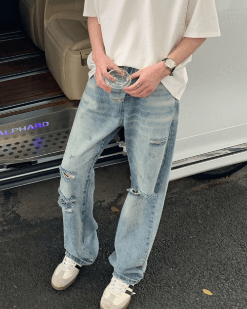 Distressed Ripped Denim