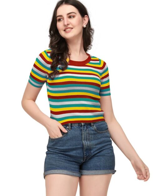 Pretty Multicolor Crop Top