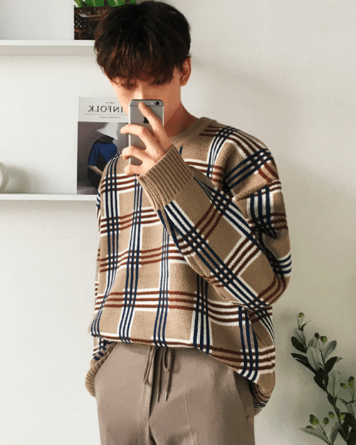 Plaid Overknit