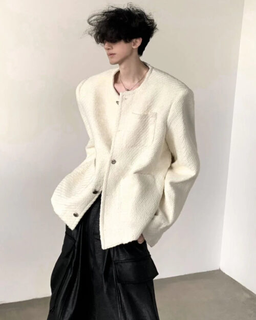 Wool White Tweed Jacket