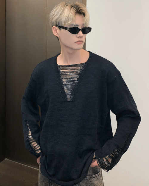 V-Neck Loose Trend Within Shirt