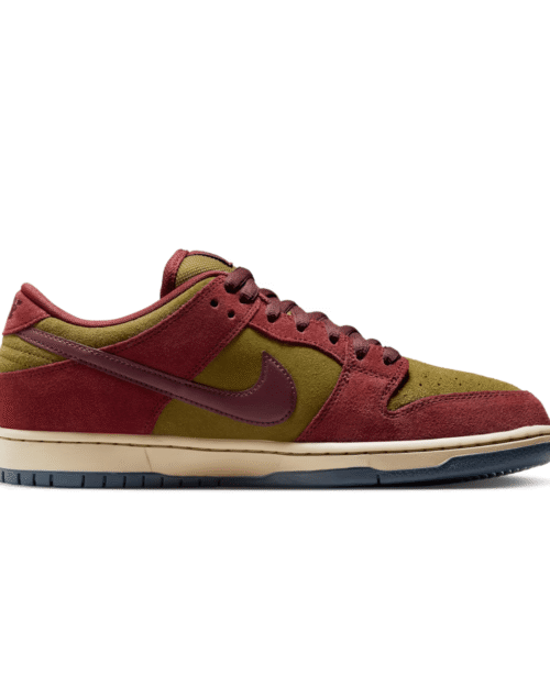 Nike SB Dunk Low Pro Dark Team Red and Olive Flak