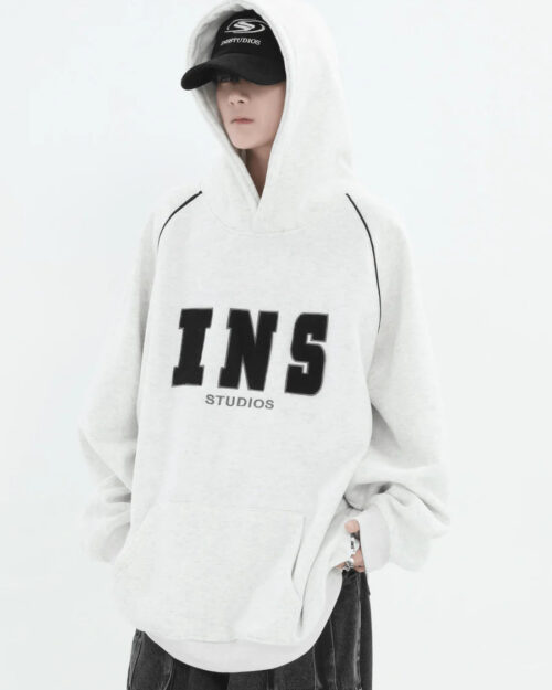 Little Wish American Flocked Logo Hooded