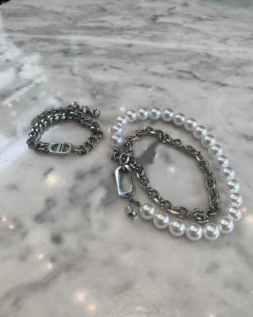 Steel Chain Necklace & Bracelet