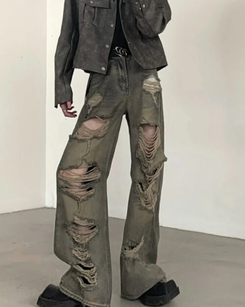 Vintage Washed High Street Jeans