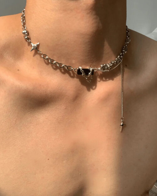 Silver Neck Chain Jewelry Necklace