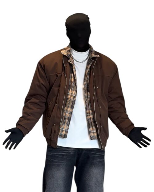 Layered-Look Collared Jacket