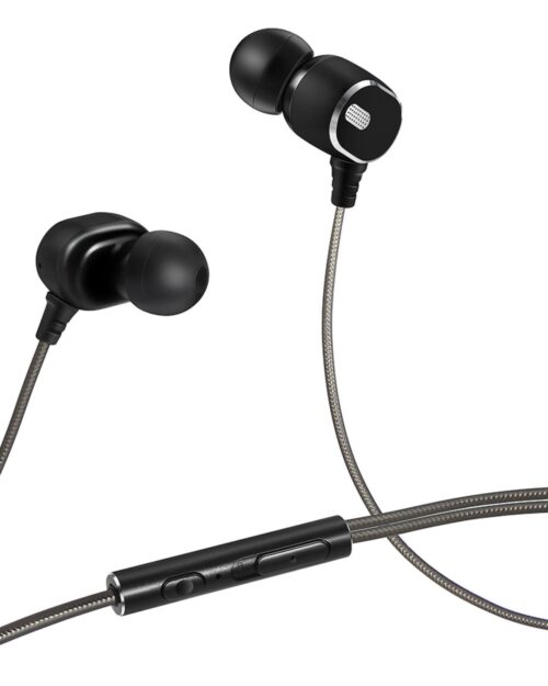 INTOUCH Explosive Wired Earphones - Black & Silver (IT-SHT3598)