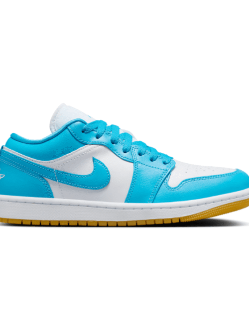 Jordan 1 Low White Gum Light Brown Dark Powder Blue (Women's)
