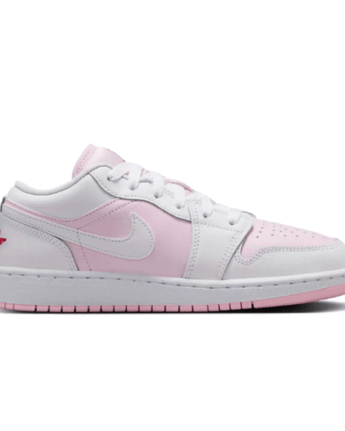 Jordan 1 Low Pink Foam Fire Red White (GS)