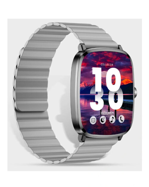 CELLECOR M10 Vision 2.01" Super-Retina Amoled Display | 1200 NITS | AOD | BT-Calling | AI Voice | 60Hz Refresh Rate | IP68 | Rotating Crown | SmartWatch (Black)