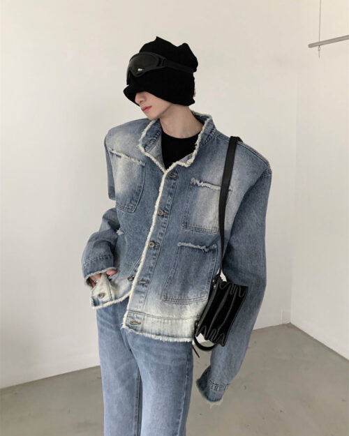 Shoulder Pad Denim Jacket