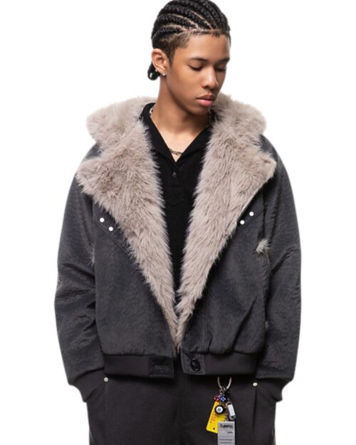 Faux Fur-Collar Padded Jacket