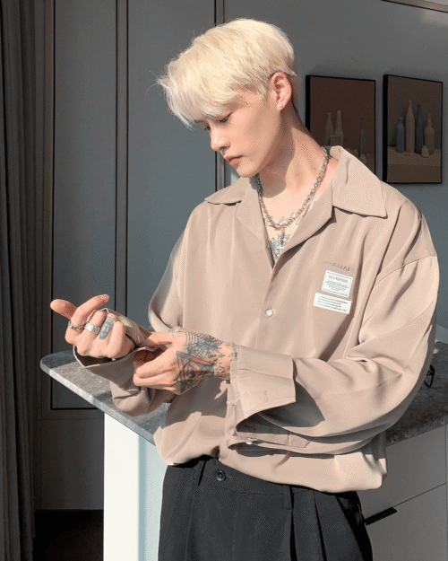 Korean Loose Casual Drape Shirt