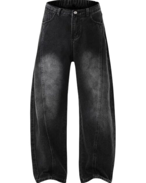 Washed Saber-Cut Jeans