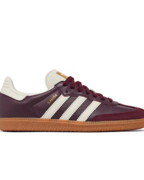 Adidas Samba OG Maroon Gold Metallic (Women's)
