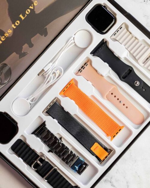 2023 latest WS-L9 7+2 ws-l9 smart watch 7in 2 straps smartwatch wireless connection call heart rate