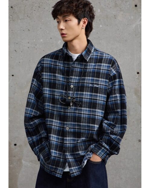 Embroidered Plaid Shirt