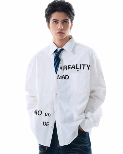 Original Niche Letter Print Shirt