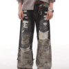Camouflage Loose Straight Jeans