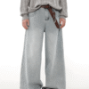 Loose Straight Washed Jeans