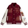 Patched Varsity Embroidered Jacket