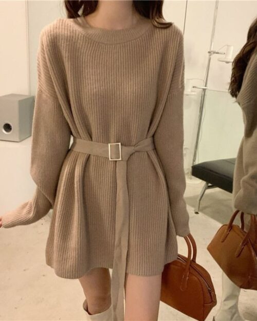 Lola Oversized Belted Winter Pullover