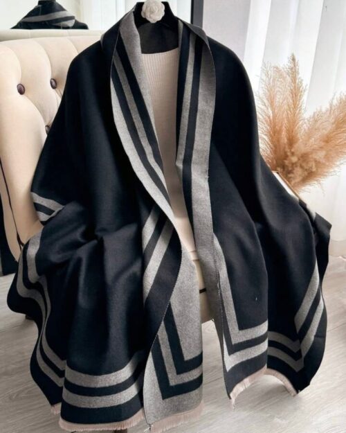 Cozyzone Classic Striped Knit Scarf Shawl