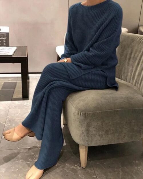 Dart Ribbed Women?s Knit Co-Ord Set