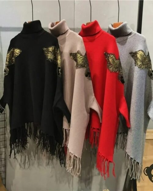 Hein Eagle Embellished Winter Cape