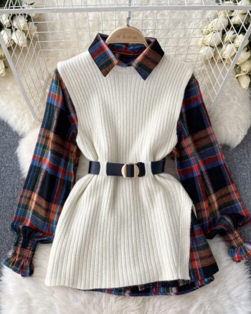 Landow Shirt & Knit Pullover Winter Set