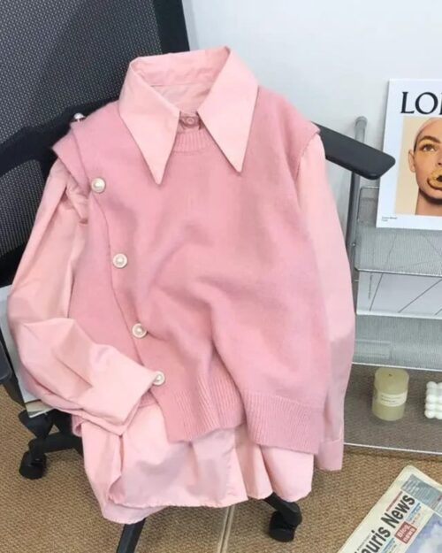 Kalinda Shirt & Pullover Winter Set