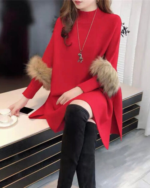 Zenim Luxury Faux-Fur Winter Cape