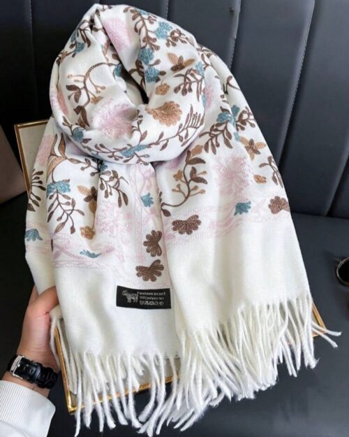 Winter Bloom Luxury Cashmere Wrap