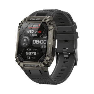 Promate Xwatch-S19 Rugged Smart Watch for Men, 1.95" Smartwatch with Bluetooth Calling, IP 67 Water Resistant, AI Voice Assistance, 100+Modes & Faces, 10+ Days Long Battery
